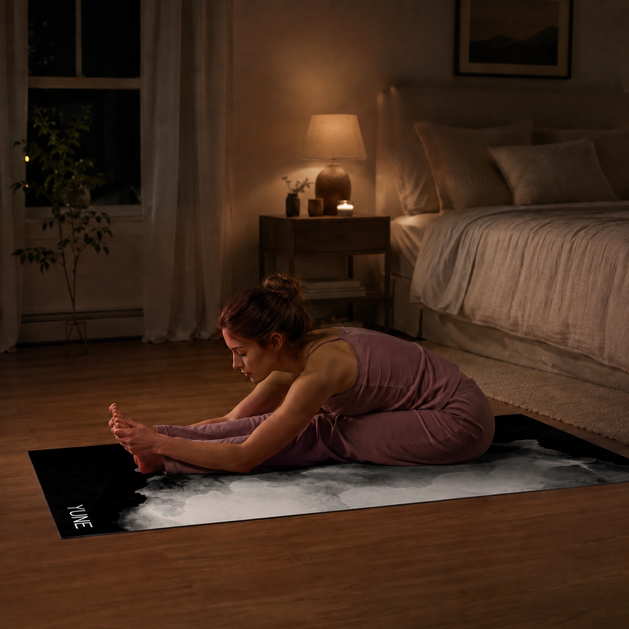 Black1 Yoga Mat – Non-Slip, Cushioned, Minimalist All-Black Design