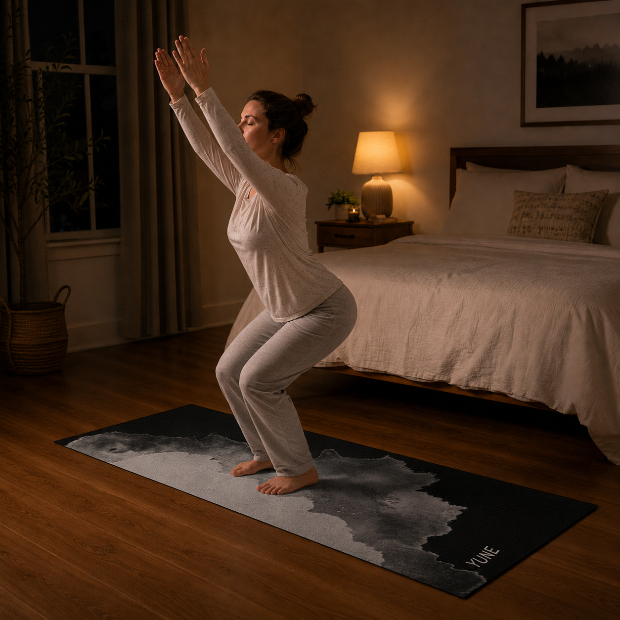 Black1 Yoga Mat – Non-Slip, Cushioned, Minimalist All-Black Design