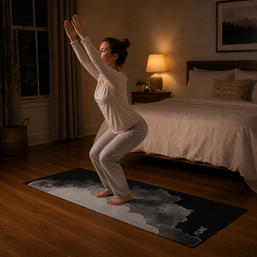 Black1 Yoga Mat – Non-Slip, Cushioned, Minimalist All-Black Design
